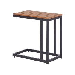 Stolik ogrodowy MESSINA 60 cm 35 cm Czarny