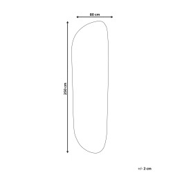Dywan z wiskozy 80 x 250 cm ciemnozielony BERANI