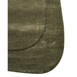 Dywan z wiskozy 80 x 250 cm ciemnozielony BERANI