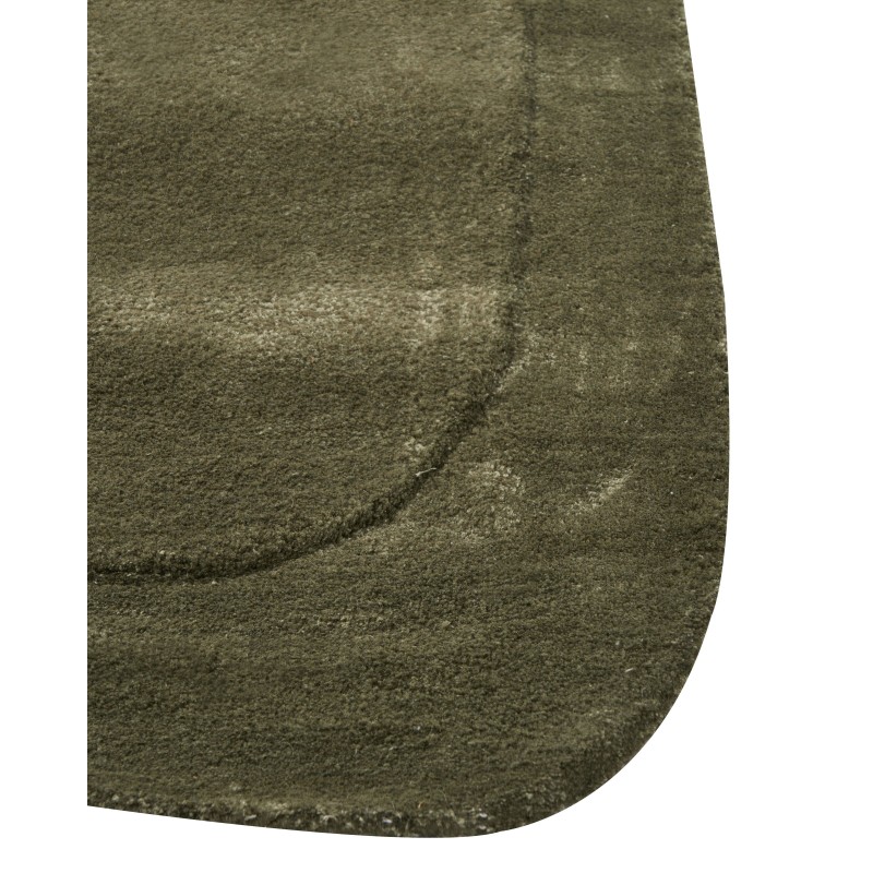 Dywan z wiskozy 80 x 250 cm ciemnozielony BERANI