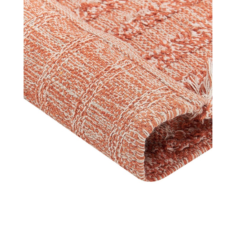 Dywan bawełniany 140 x 200 cm pomarańczowy MUGLA