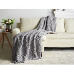 Koc VELLA Bawełna 200 x 220 cm Szary