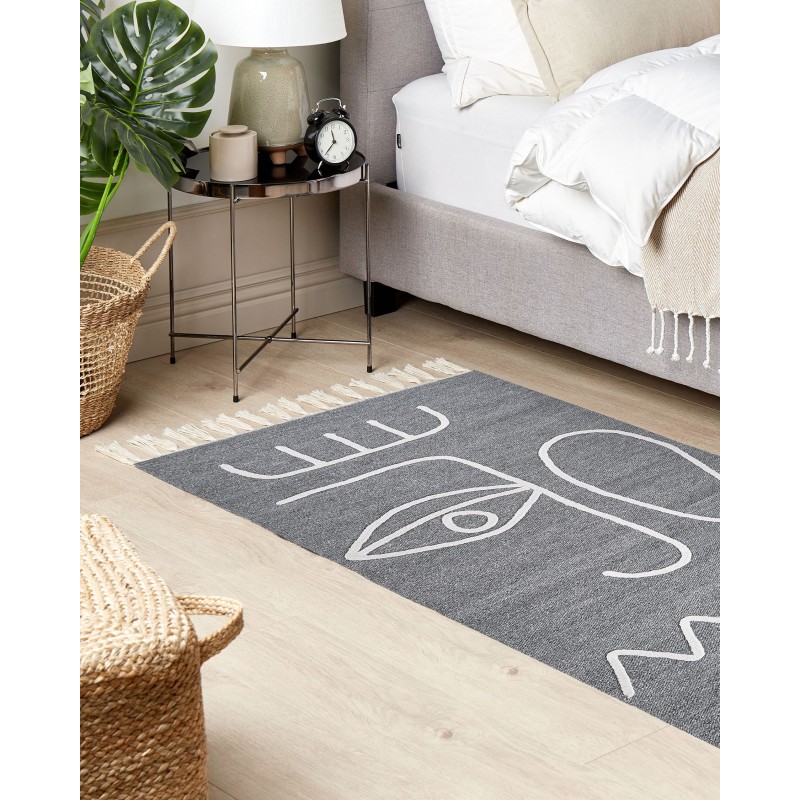 Dywan zewnętrzny 80 x 150 cm szary YAVU