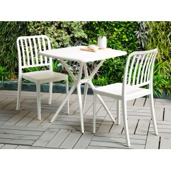 Stół ogrodowy SERSALE 70 cm 70 cm Biały