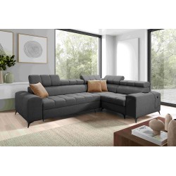 Venna II - Luxury Corner Sofa with Sleeping Function, USB Port and Bar | [Your Company]