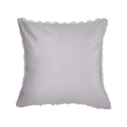 Zestaw 2 poduszek dekoracyjnych PURSLANE Sztuczne futro 43 x 43 cm Jasnoszary Wzór geometryczny