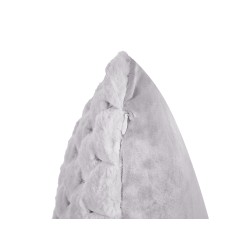 Zestaw 2 poduszek dekoracyjnych PURSLANE Sztuczne futro 43 x 43 cm Jasnoszary Wzór geometryczny