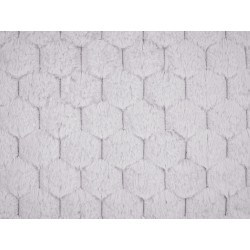 Zestaw 2 poduszek dekoracyjnych PURSLANE Sztuczne futro 43 x 43 cm Jasnoszary Wzór geometryczny