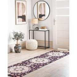 Dywan 80 x 300 cm czarno-beżowy ARITAS