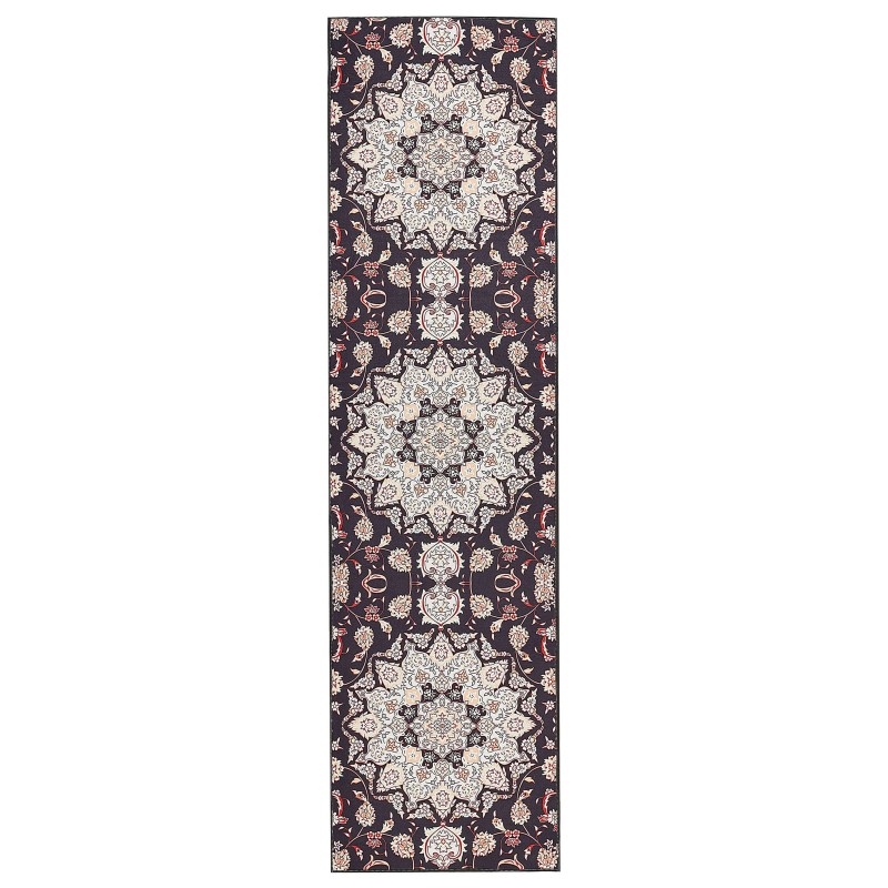 Dywan 80 x 300 cm czarno-beżowy ARITAS