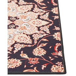 Dywan 80 x 300 cm czarno-beżowy ARITAS