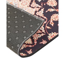 Dywan 80 x 300 cm czarno-beżowy ARITAS