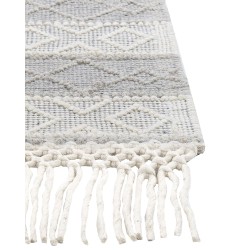 Dywan wełniany 160 x 230 cm szary z białym TONYA