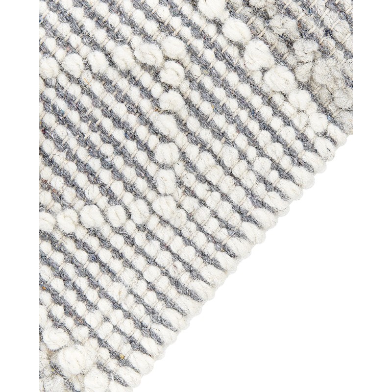 Dywan wełniany 160 x 230 cm szary z białym TONYA