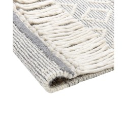 Dywan wełniany 160 x 230 cm szary z białym TONYA