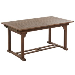 Stół ogrodowy rozkładany AMANTEA 160/220 cm 90 cm Drewno akacjowe Ciemnobrązowy