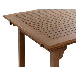 Stół ogrodowy rozkładany AMANTEA 160/220 cm 90 cm Drewno akacjowe Ciemnobrązowy