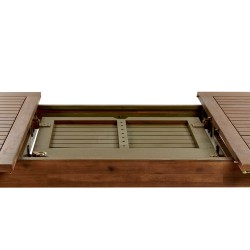 Stół ogrodowy rozkładany AMANTEA 160/220 cm 90 cm Drewno akacjowe Ciemnobrązowy