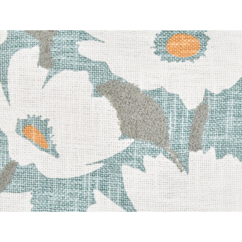 Zestaw 2 poduszek dekoracyjnych JATROPHA Bawełna 45 x 45 cm Błękitny Wzór kwiatowy