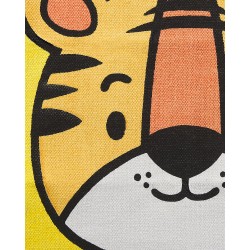 Dywan dziecięcy bawełniany motyw tygrysa 60 x 90 cm żółty RANCHI