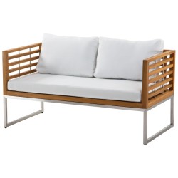 Zestaw ogrodowy ze stolikiem dla 4 osób BERMUDA Drewno akacjowe Brązowy