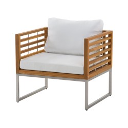 Zestaw ogrodowy ze stolikiem dla 4 osób BERMUDA Drewno akacjowe Brązowy