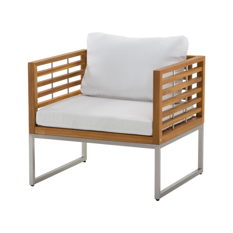 Zestaw ogrodowy ze stolikiem dla 4 osób BERMUDA Drewno akacjowe Brązowy