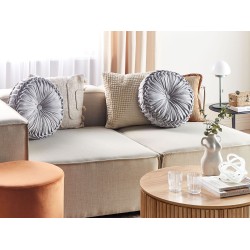 Zestaw 2 poduszek dekoracyjnych UDALA Welur 40 x 40 cm Szary Jednolity