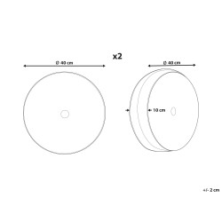 Zestaw 2 poduszek dekoracyjnych UDALA Welur 40 x 40 cm Szary Jednolity