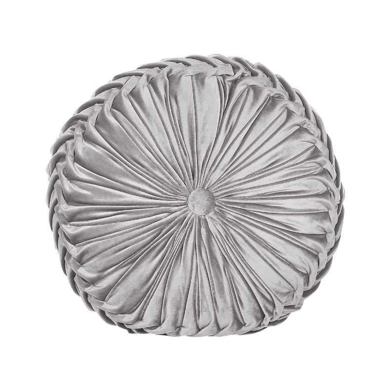 Zestaw 2 poduszek dekoracyjnych UDALA Welur 40 x 40 cm Szary Jednolity