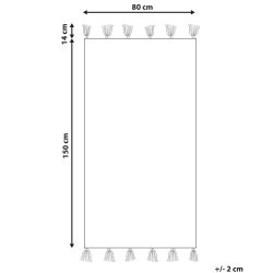 Dywan dziecięcy bawełniany 80 x 150 cm biały z różowym CAVUS