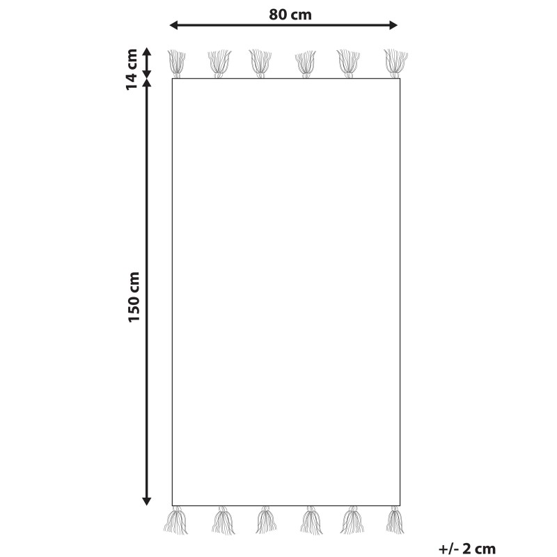 Dywan dziecięcy bawełniany 80 x 150 cm biały z różowym CAVUS