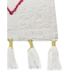 Dywan dziecięcy bawełniany 80 x 150 cm biały z różowym CAVUS