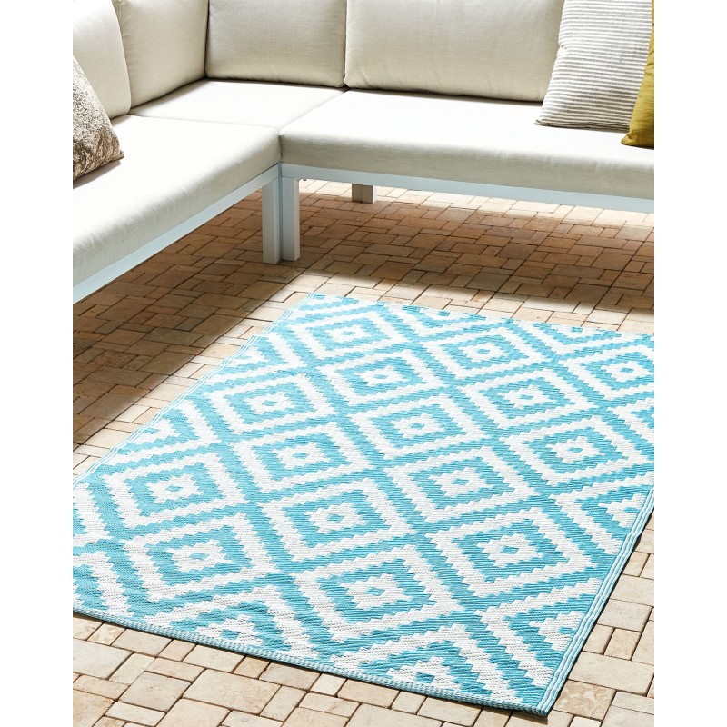 Dywan zewnętrzny 120 x 180 cm niebieski HAPUR