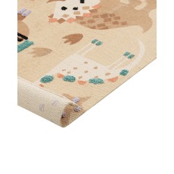 Dywan dziecięcy bawełniany w zwierzęcy wzór 80 x 150 cm wielokolorowy STABAT