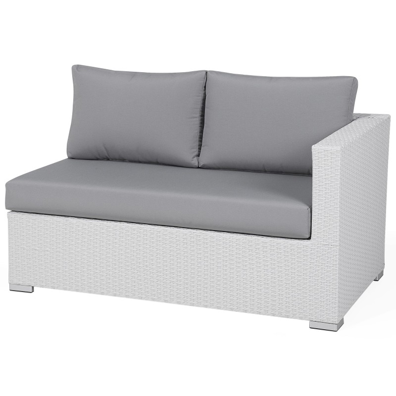 Zestaw ogrodowy ze stolikiem dla 8 osób XXL Prawostronny Modułowy Technorattan Biały