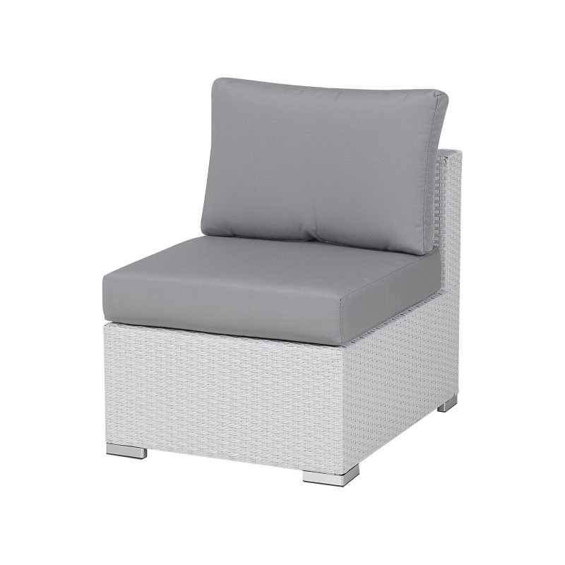 Zestaw ogrodowy ze stolikiem dla 8 osób XXL Prawostronny Modułowy Technorattan Biały