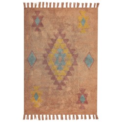 Dywan bawełniany 140 x 200 cm pomarańczowy IGDIR