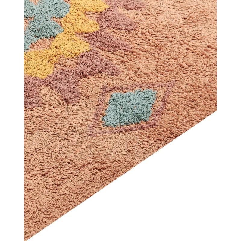 Dywan bawełniany 140 x 200 cm pomarańczowy IGDIR