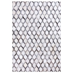 Dywan skórzany 140 x 200 cm szary AYDIN