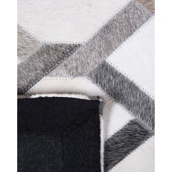 Dywan skórzany 140 x 200 cm szary AYDIN