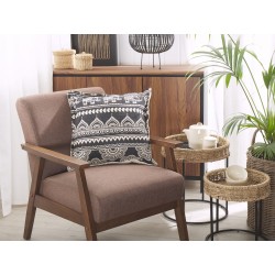 Zestaw 2 poduszek dekoracyjnych ATABAGI Bawełna 45 x 45 cm Czarny Wzór orientalny