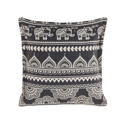 Zestaw 2 poduszek dekoracyjnych ATABAGI Bawełna 45 x 45 cm Czarny Wzór orientalny
