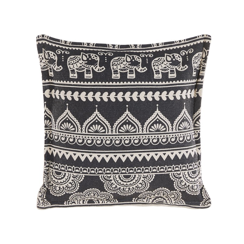 Zestaw 2 poduszek dekoracyjnych ATABAGI Bawełna 45 x 45 cm Czarny Wzór orientalny