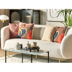 Zestaw 2 poduszek dekoracyjnych HYACINTH 45 x 45 cm Kolorowy Wzór abstrakcyjny