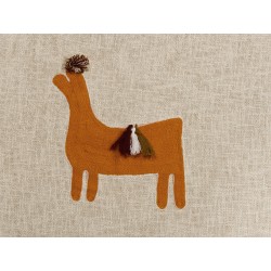 Koc KHANDWA Bawełna 130 x 180 cm Beżowy