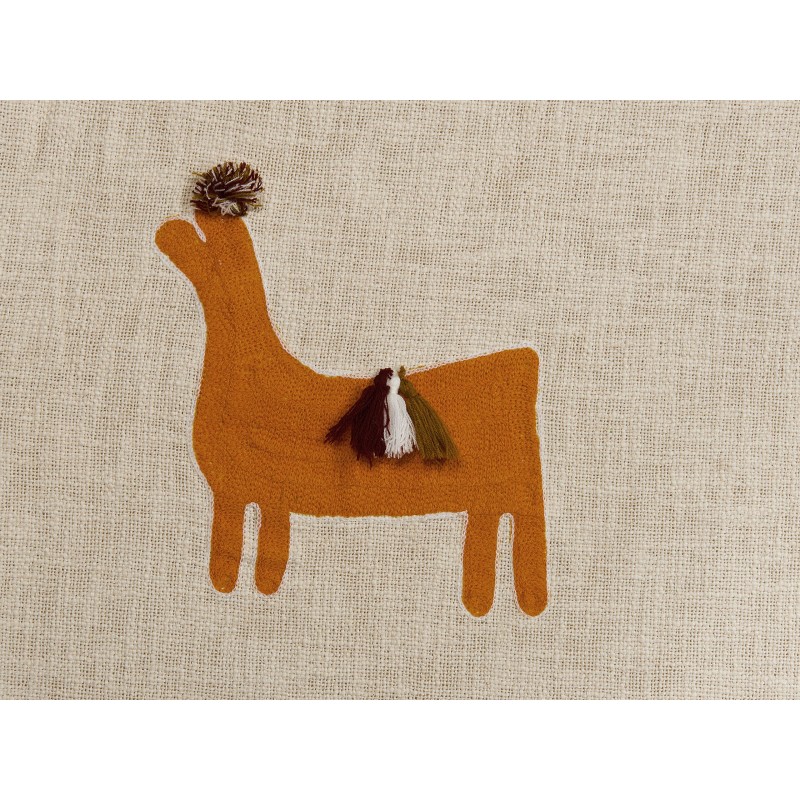 Koc KHANDWA Bawełna 130 x 180 cm Beżowy