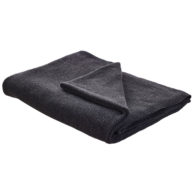 Koc ASAKA Bawełna 130 x 180 cm Ciemnoszary