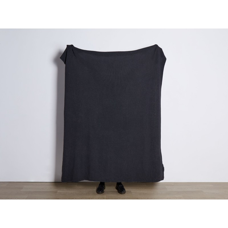 Koc ASAKA Bawełna 130 x 180 cm Ciemnoszary