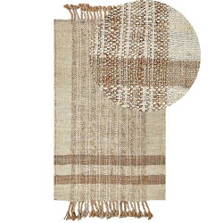 Dywan z juty 80 x 150 cm beżowy ORTAOBA